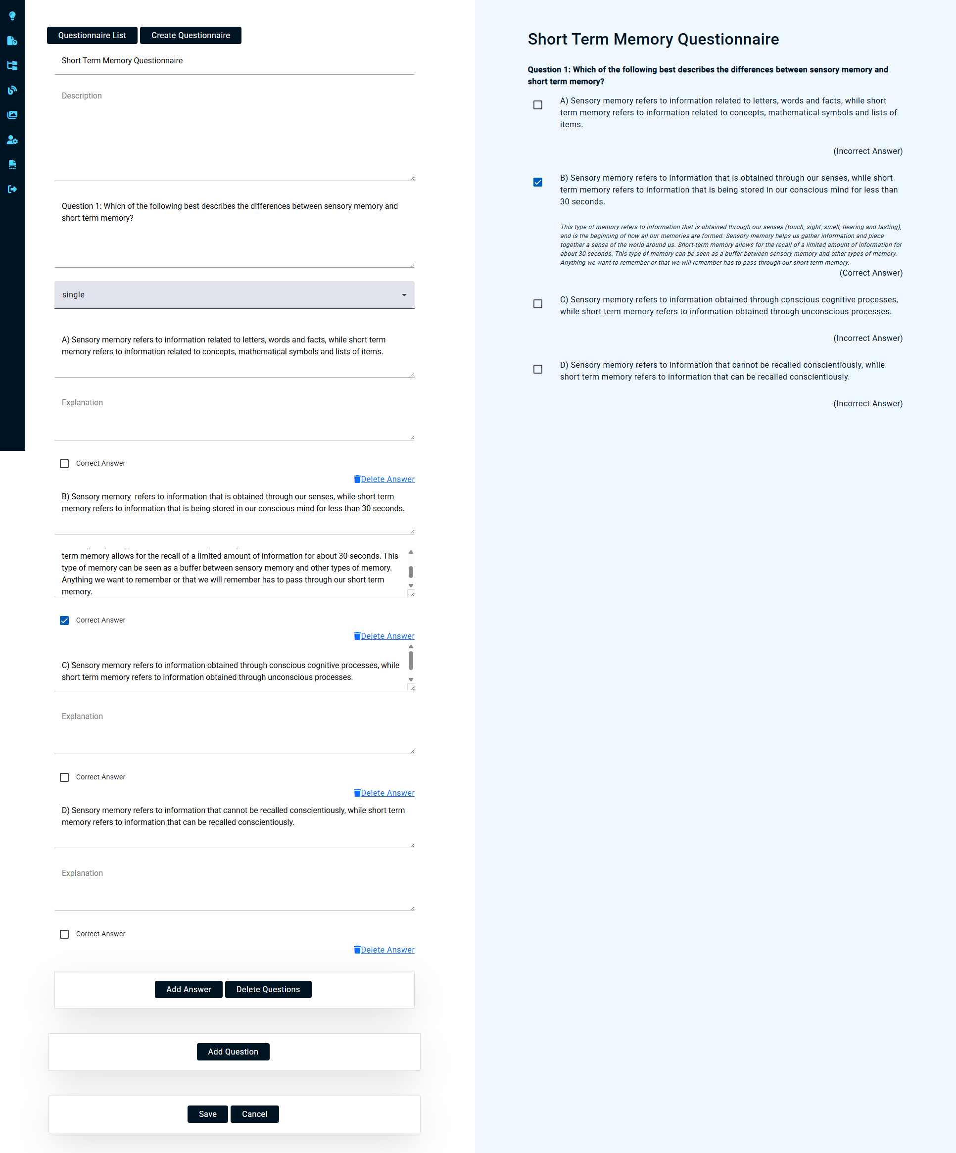 Questionnaires